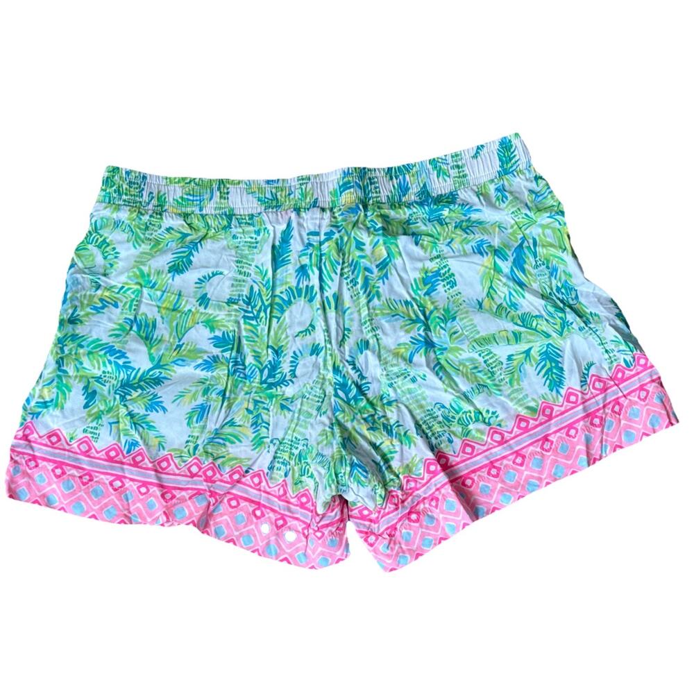 Lilly Pulitzer Katia Shorts Fresh Citrus Keep Palm Engineered Medium Lounge - Picture 5 of 5